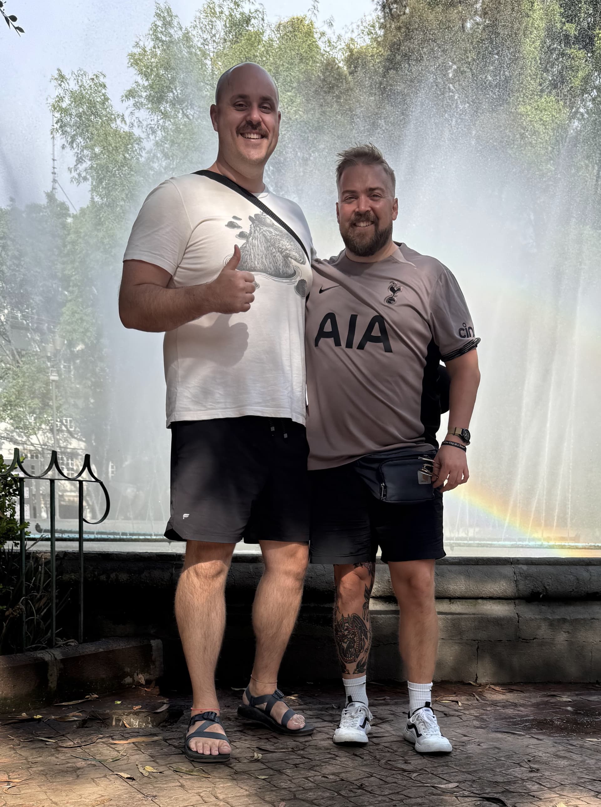 Noah and Ben in Mexico City where they decided to partner on HalteresAI